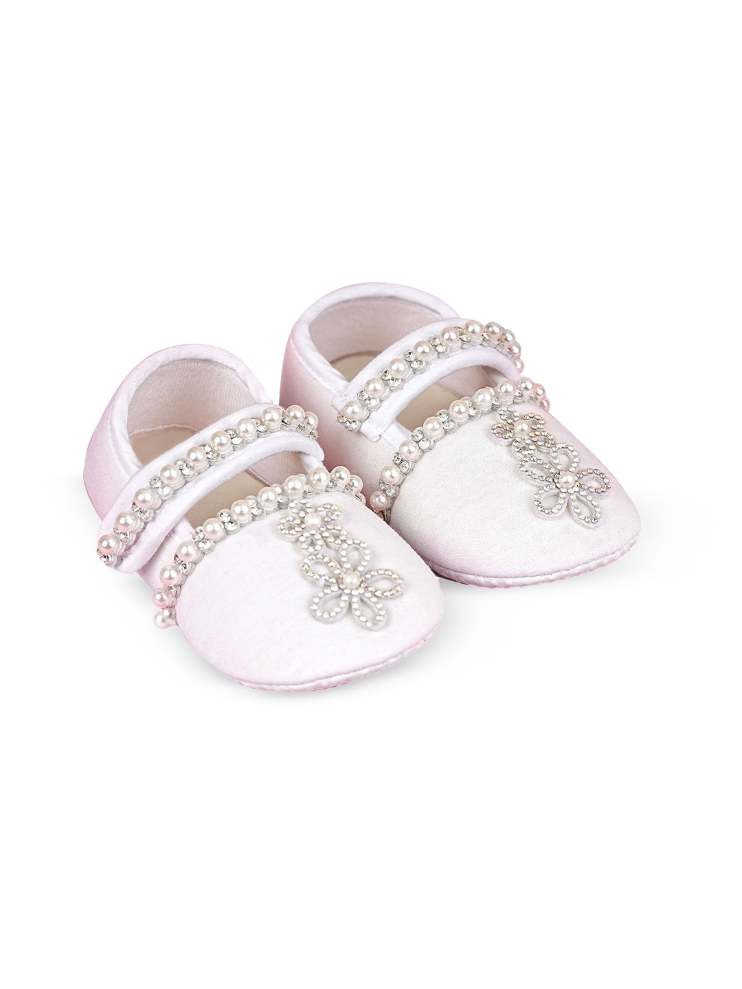 

COCO CANDY Girls Pearl Lace Booties, Pink