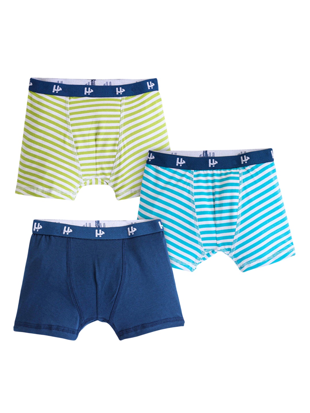 

Honeyhap Boys Pack Of 3 Striped Trunks 14189210, Navy blue