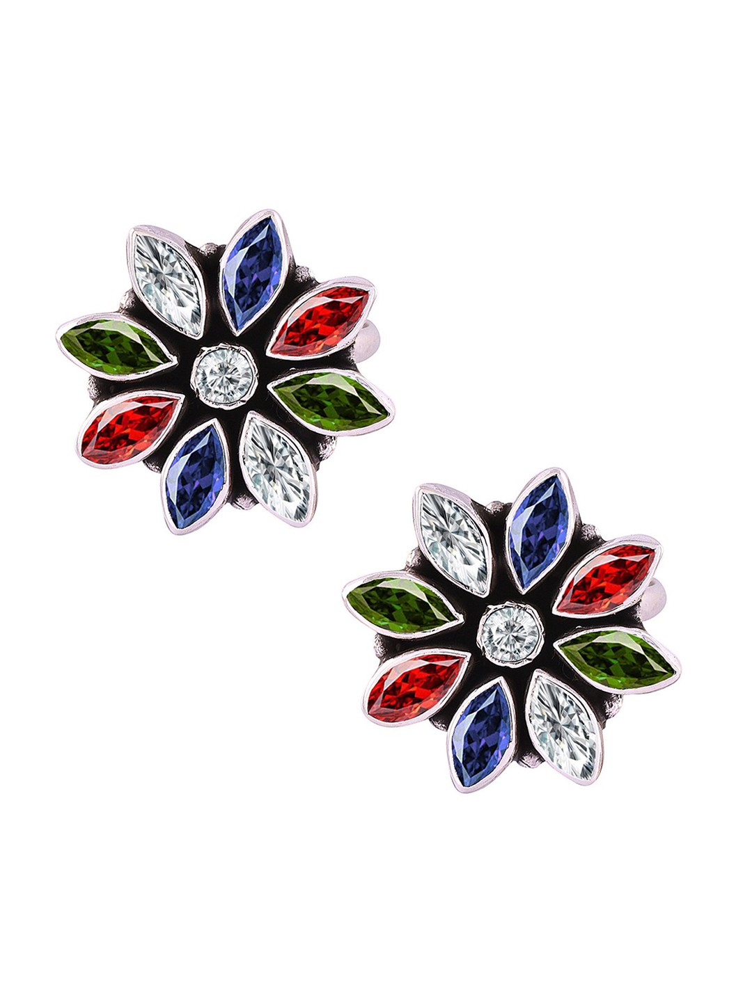 

Peenzone Jewellers 925 Sterling Silver-Plated Cubic Zirconia Stone Studded Toe Rings