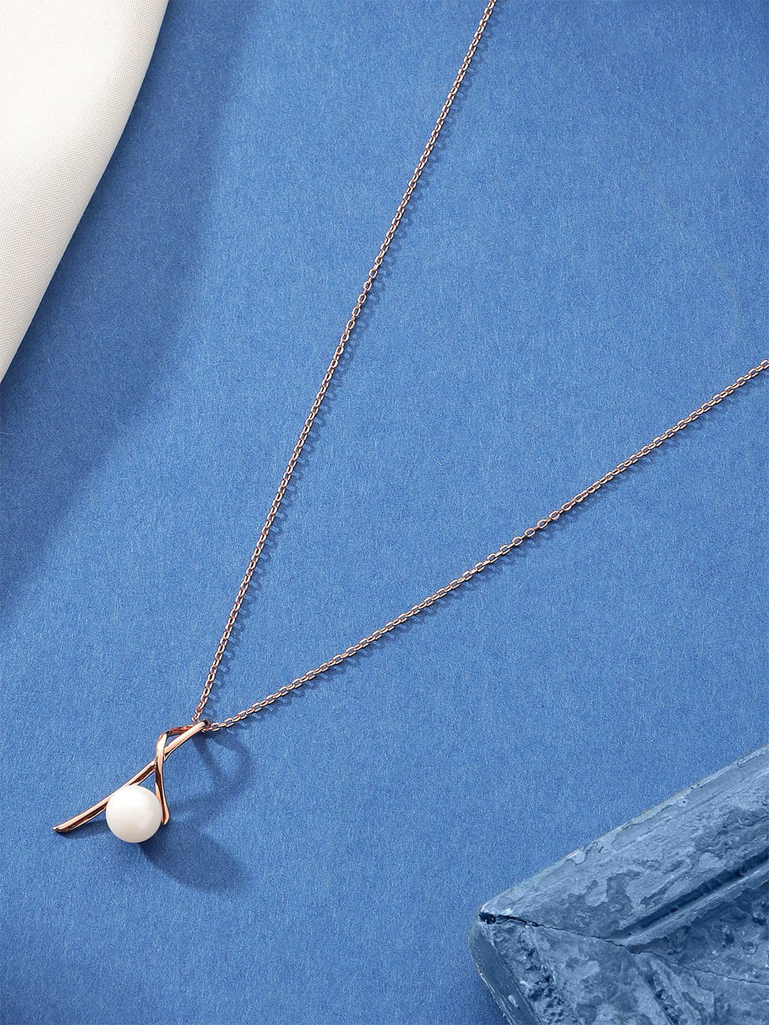

DIAVO 925 Sterling Silver Rose Gold-Plated Chain