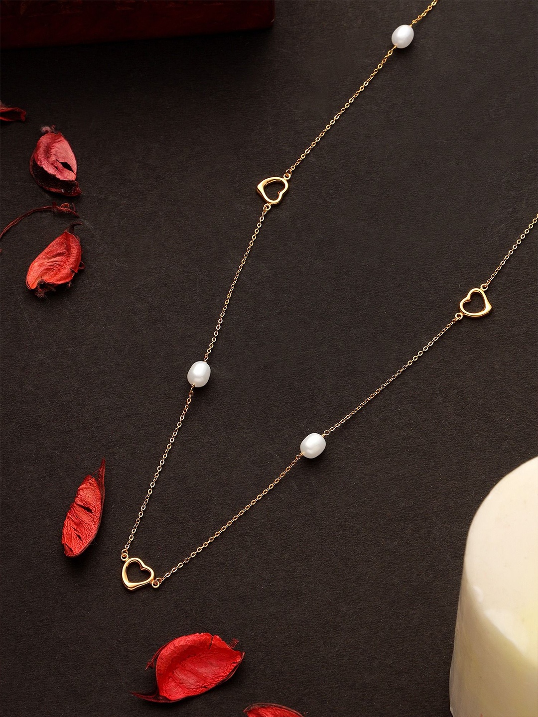 

DIAVO 925 Sterling Silver Gold-Plated Beaded Chain