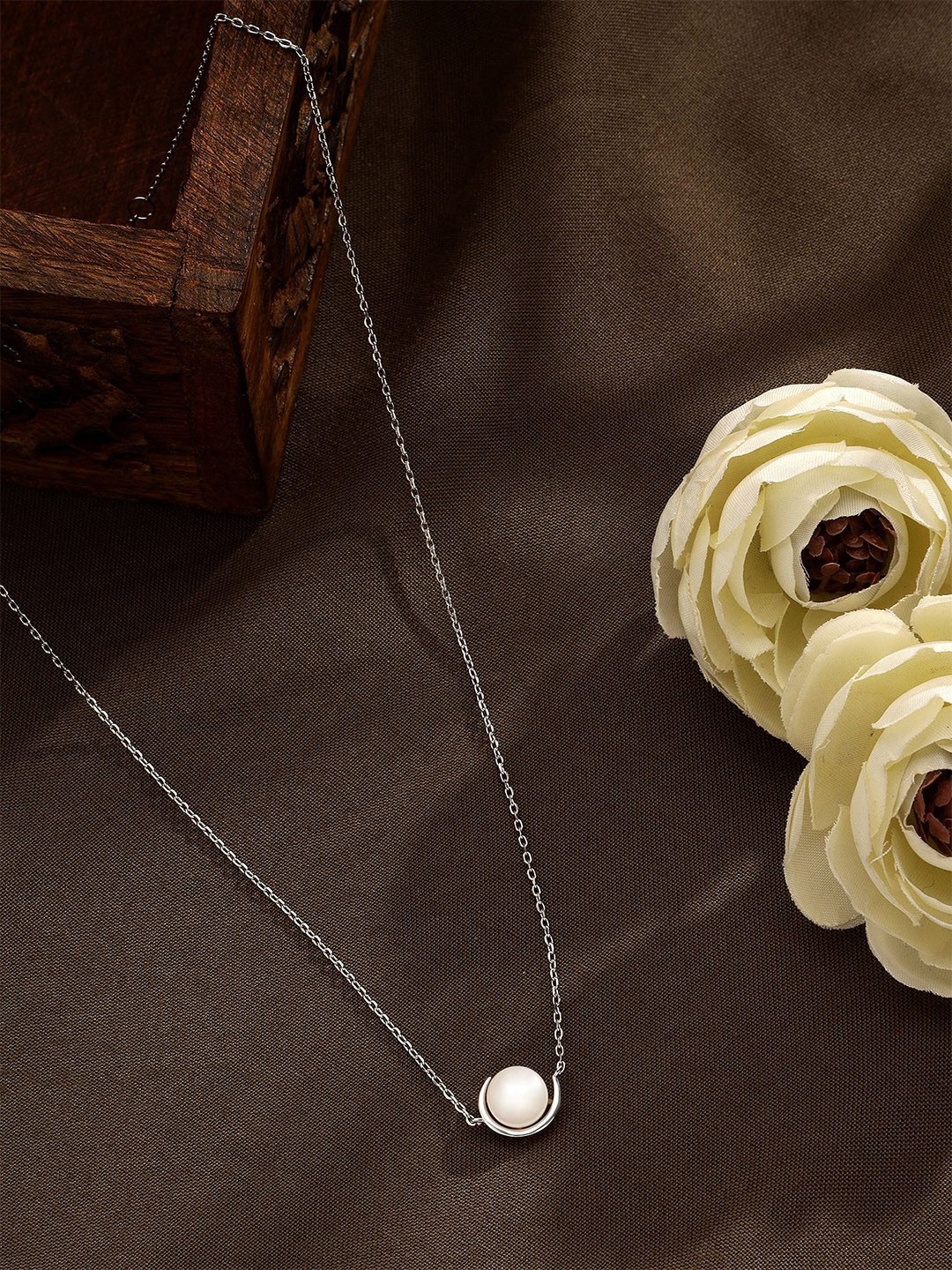 

DIAVO 925 Sterling Silver Rhodium-Plated Beaded Chain