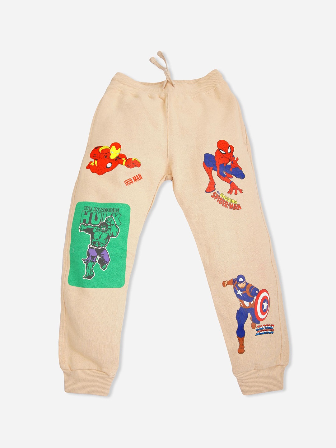

Bodycare Boys Spider Man Printed Cotton Jogger, Beige