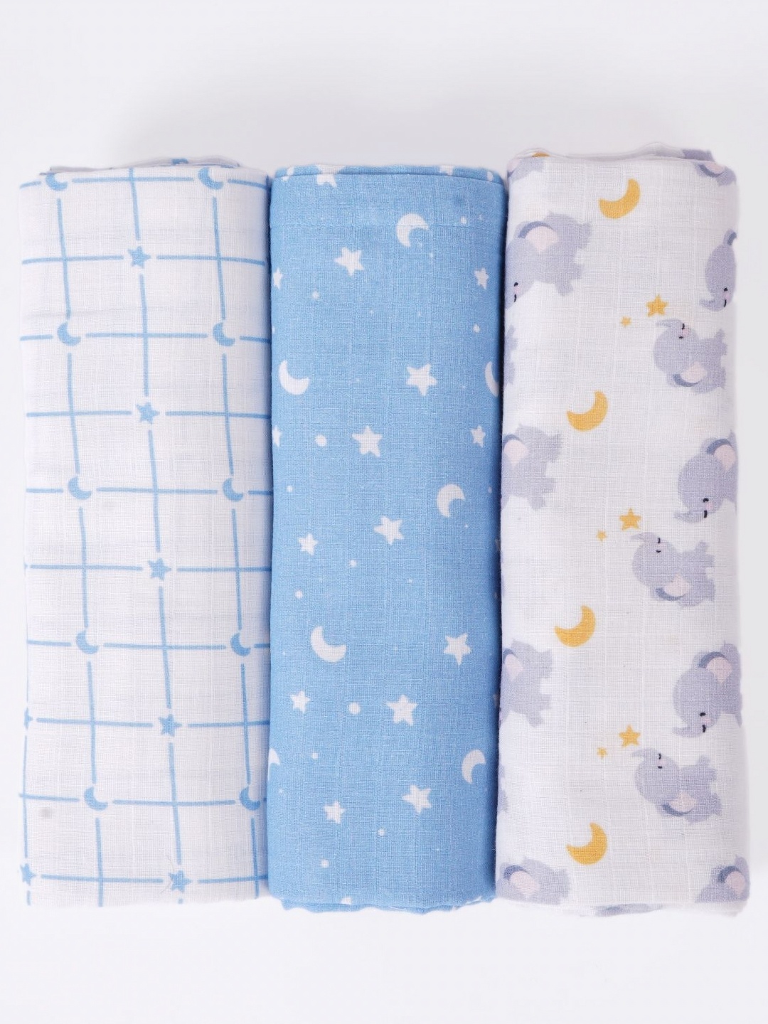 

TIDY SLEEP Blue & White 3 Pieces Summer 210 GSM Single Bed Blanket