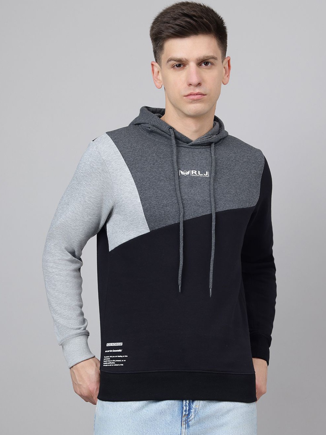 

Richlook Men Hooded Pullover Sweatshirt, Black