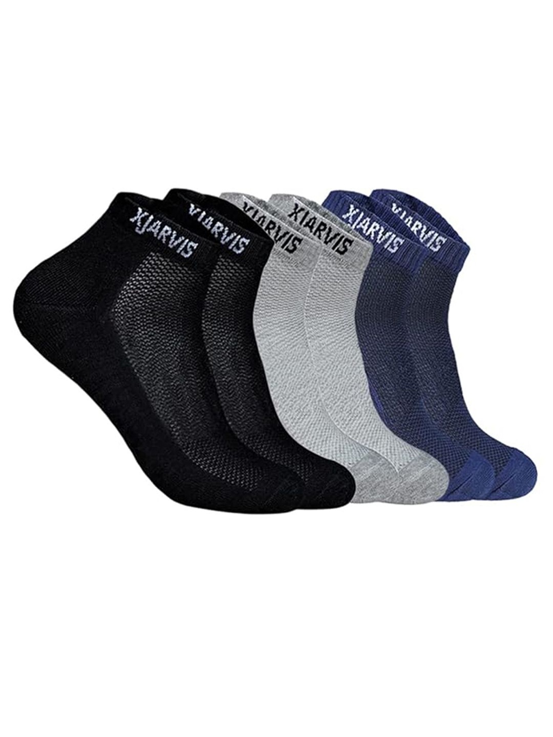 

Xjarvis Unisex Pack of 3 Assorted Ankle-Length Socks