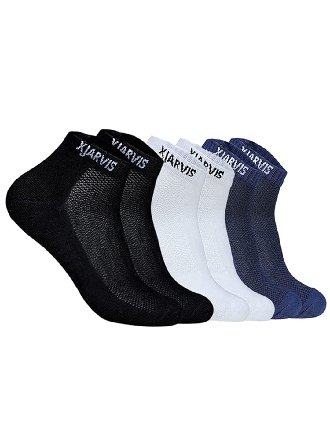 

Xjarvis Unisex Pack Of 3 Assorted Ankle-Length Sports Socks