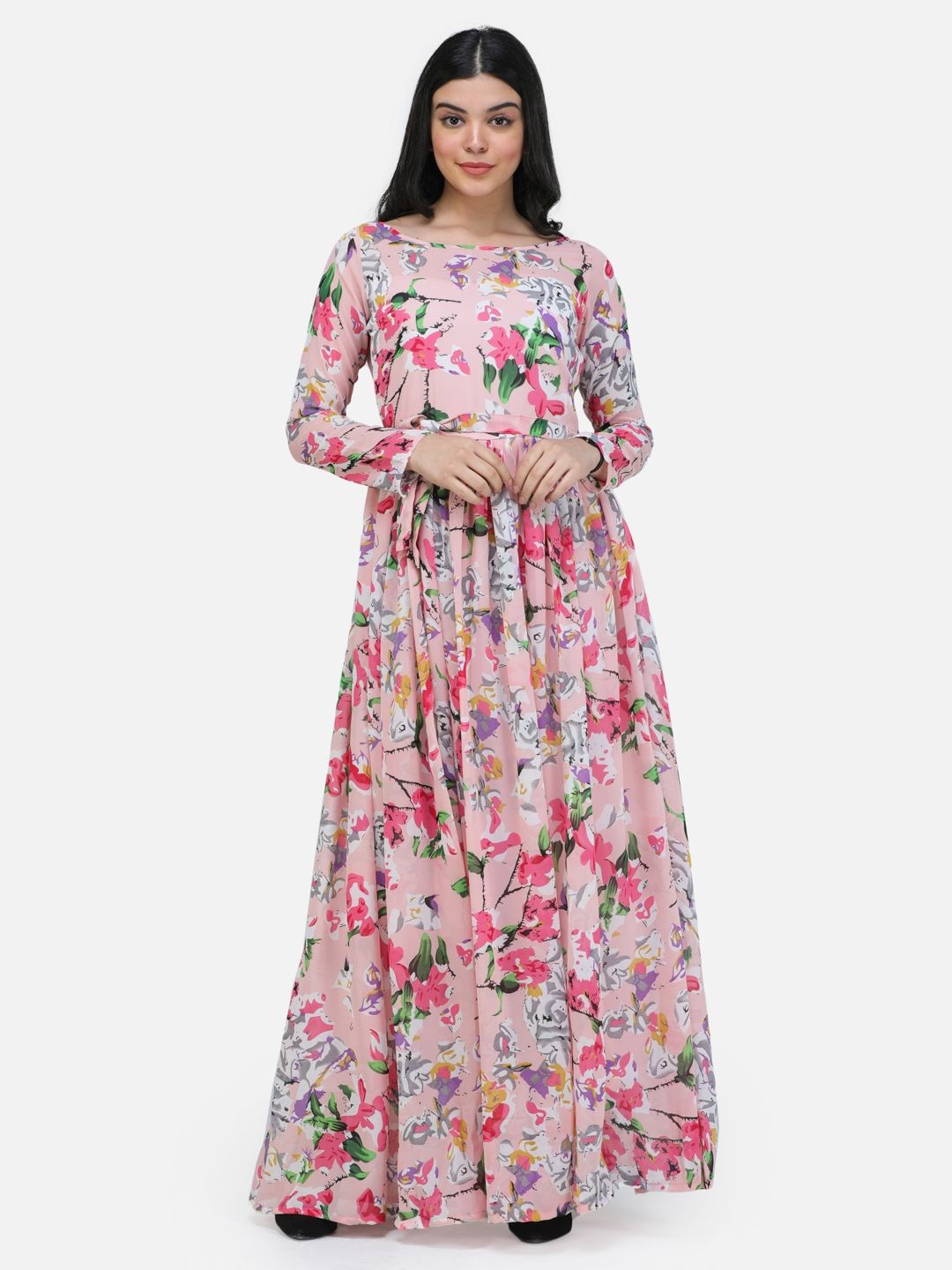 

BAESD Women Floral Print Fit and Flare Dress, Pink