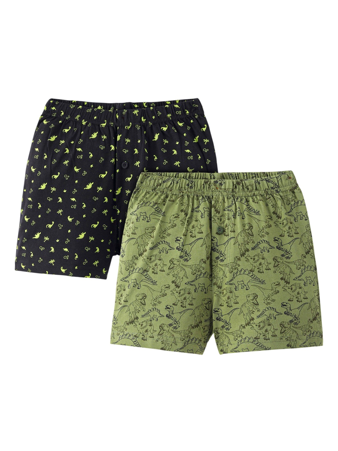 

Honeyhap Boys Pack Of 2 Printed Pure Cotton Boxers 18041624, Black