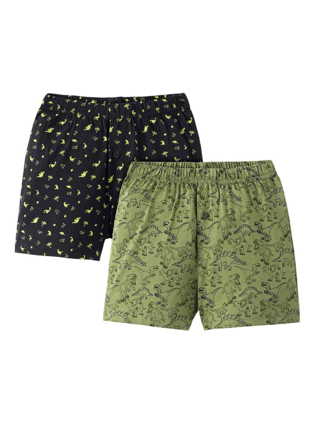 

Honeyhap Boys Pack Of 2 Printed Boxers 18041620, Black