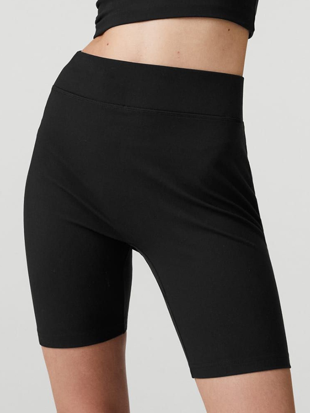 

Marks & Spencer Women Slim Fit High-Rise Sports Shorts, Black