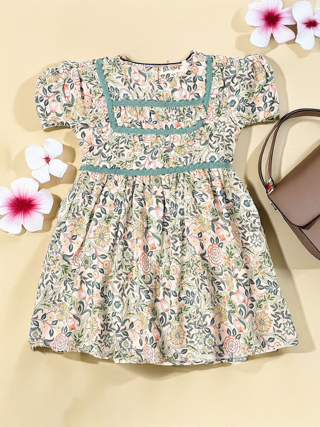 

Bella Moda Girls Floral Print Fit & Flare Dress, Multi