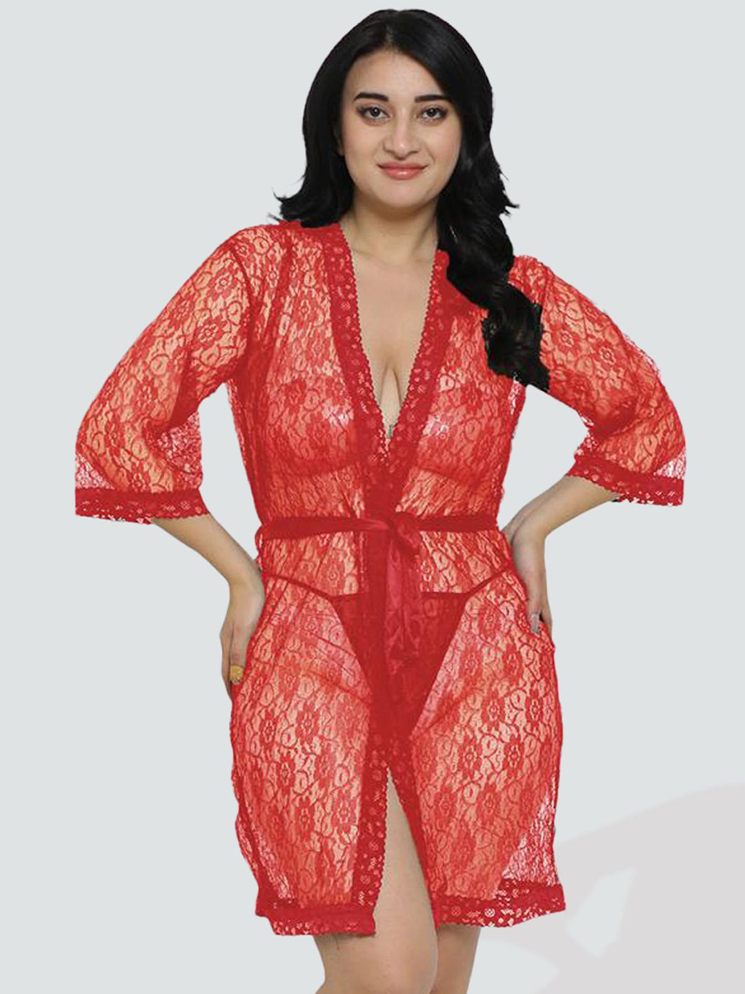 

Romaisa Women Tie-Ups Baby Doll, Red