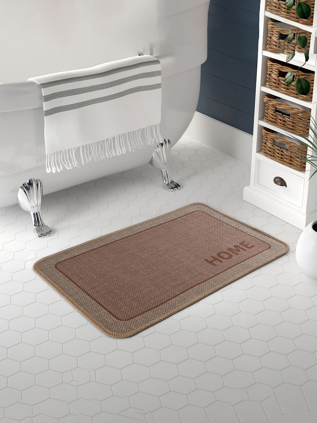 

Kuber Industries Unisex Brown Anti-Skid Doormat