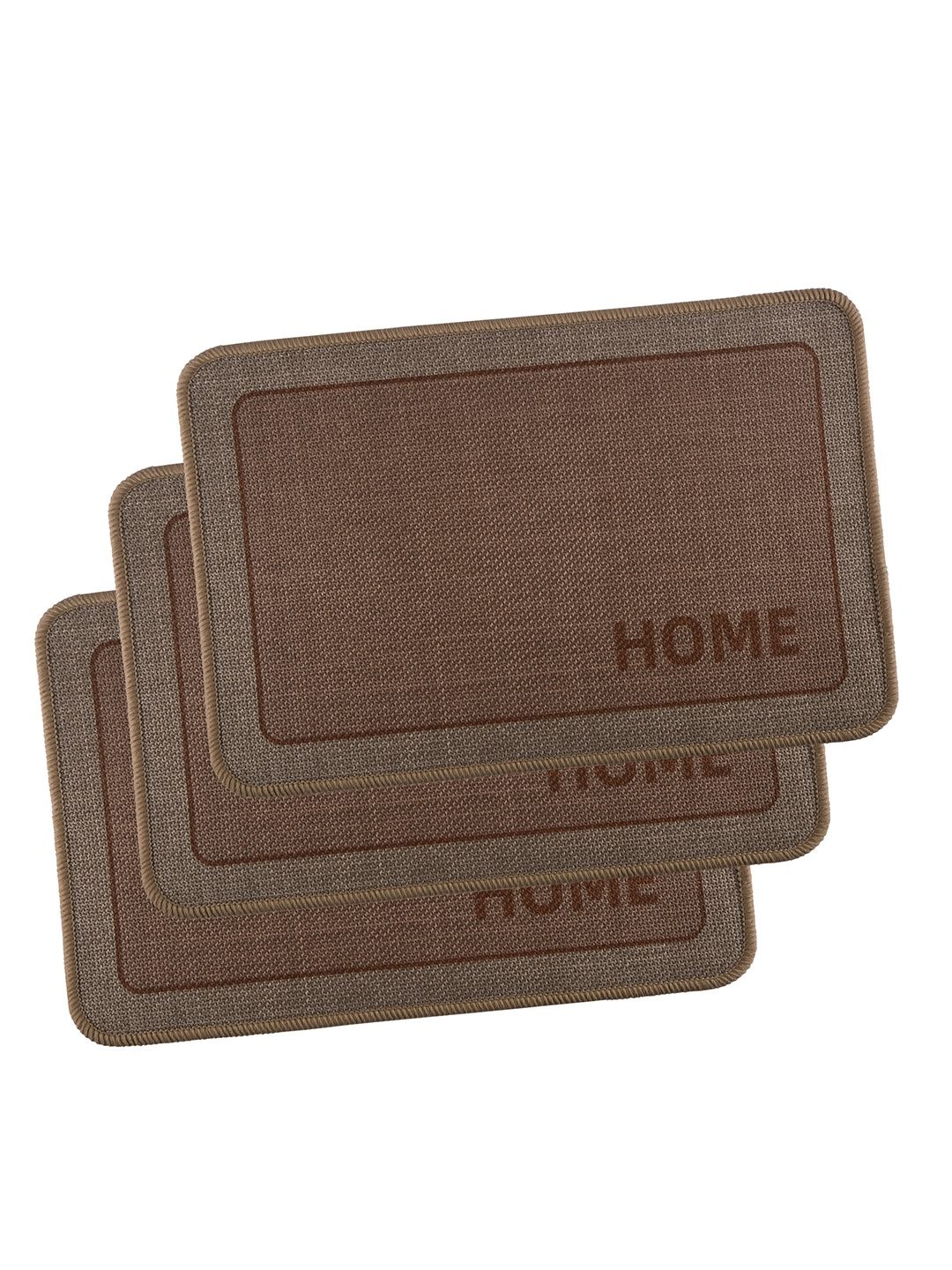

Kuber Industries Unisex Brown 3 Pieces Doormats