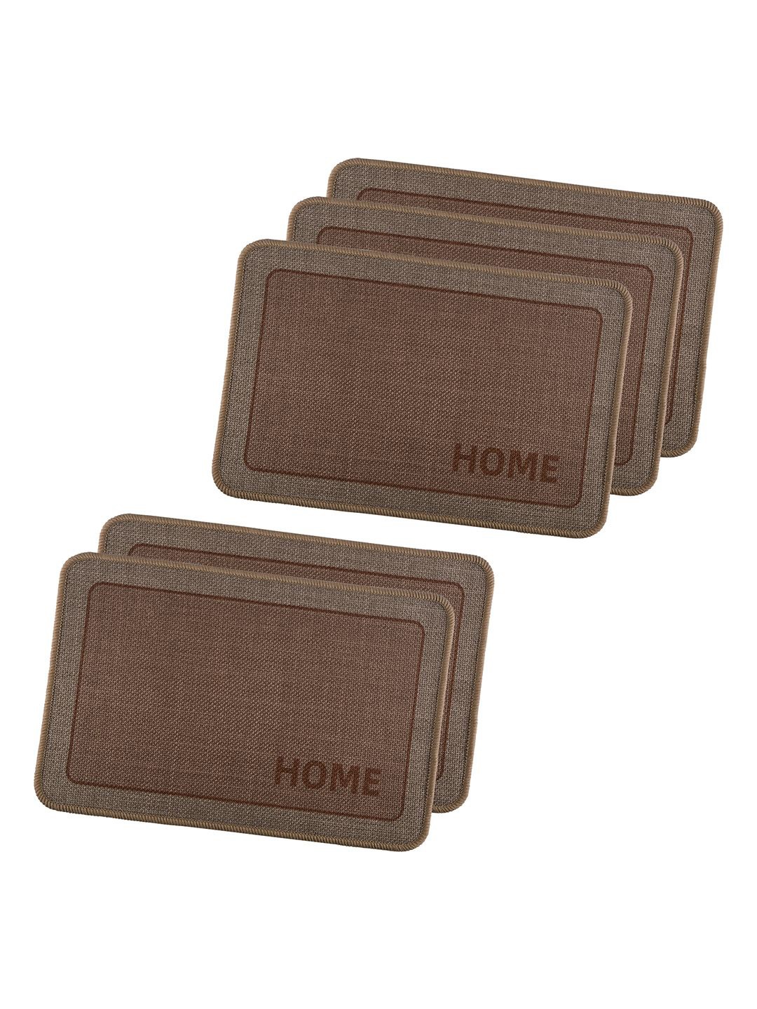 

Kuber Industries Unisex Brown 5 Pieces Doormats