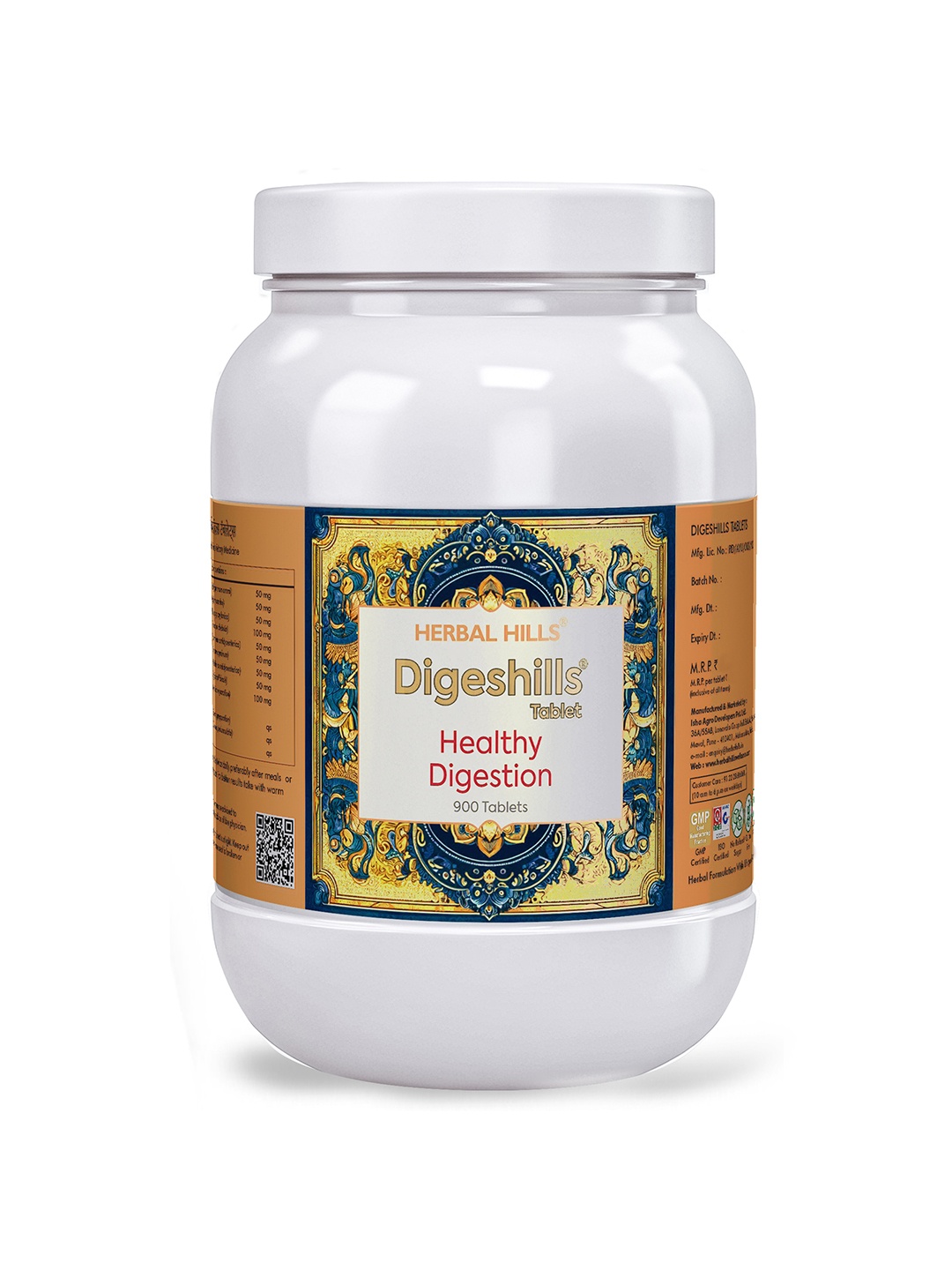 

Herbal Hills Digeshills Tablets - 900 N, White