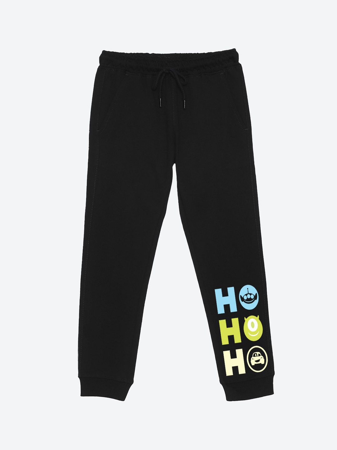 

YK Disney Boys Graphics Printed Mid Rise Joggers, Black