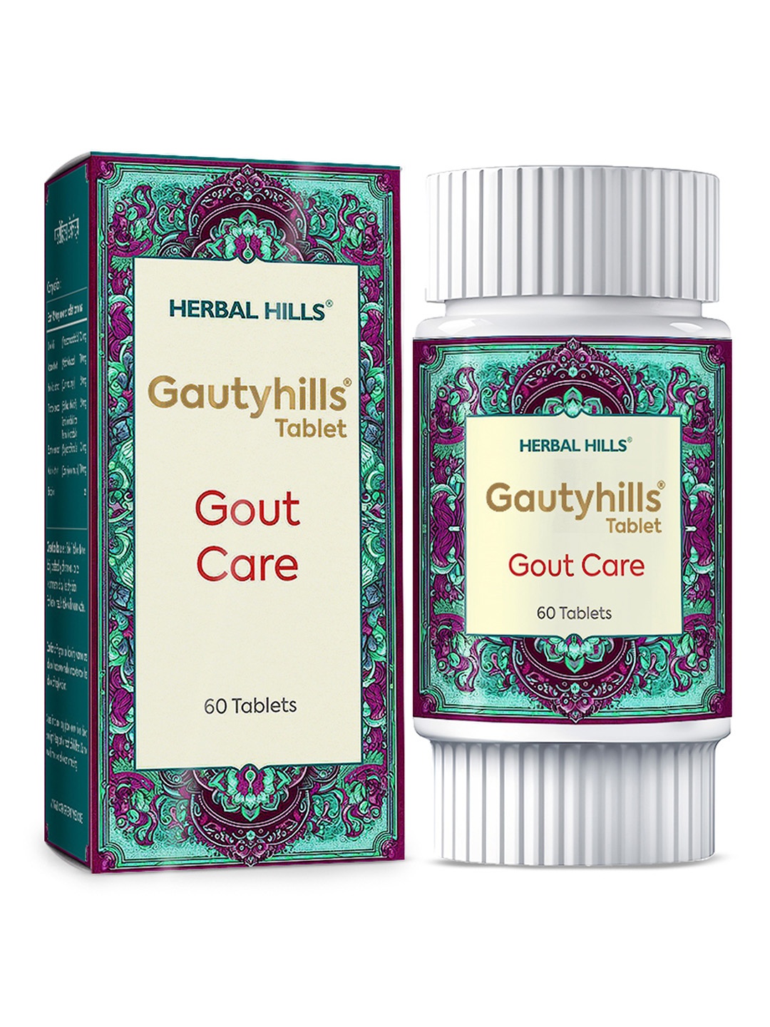 

Herbal Hills Gout Care Gautyhills Tablets- 60 Tablets, White