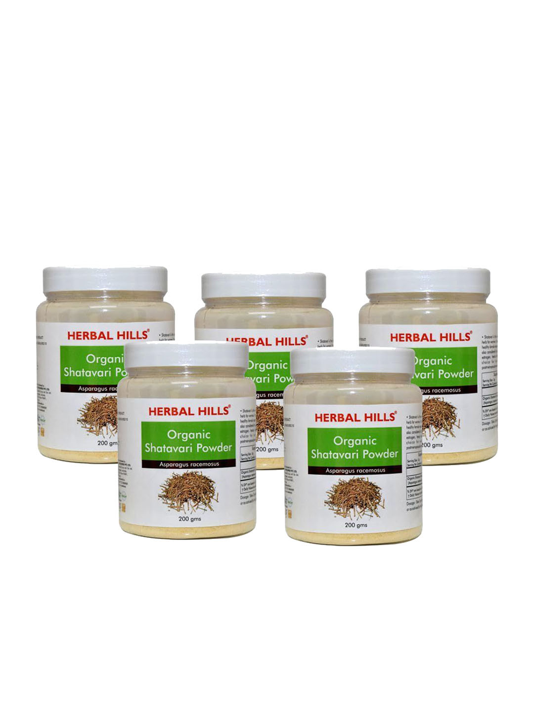 

Herbal Hills Organic Shatavari Powder (200 g (Pack of 5)), White