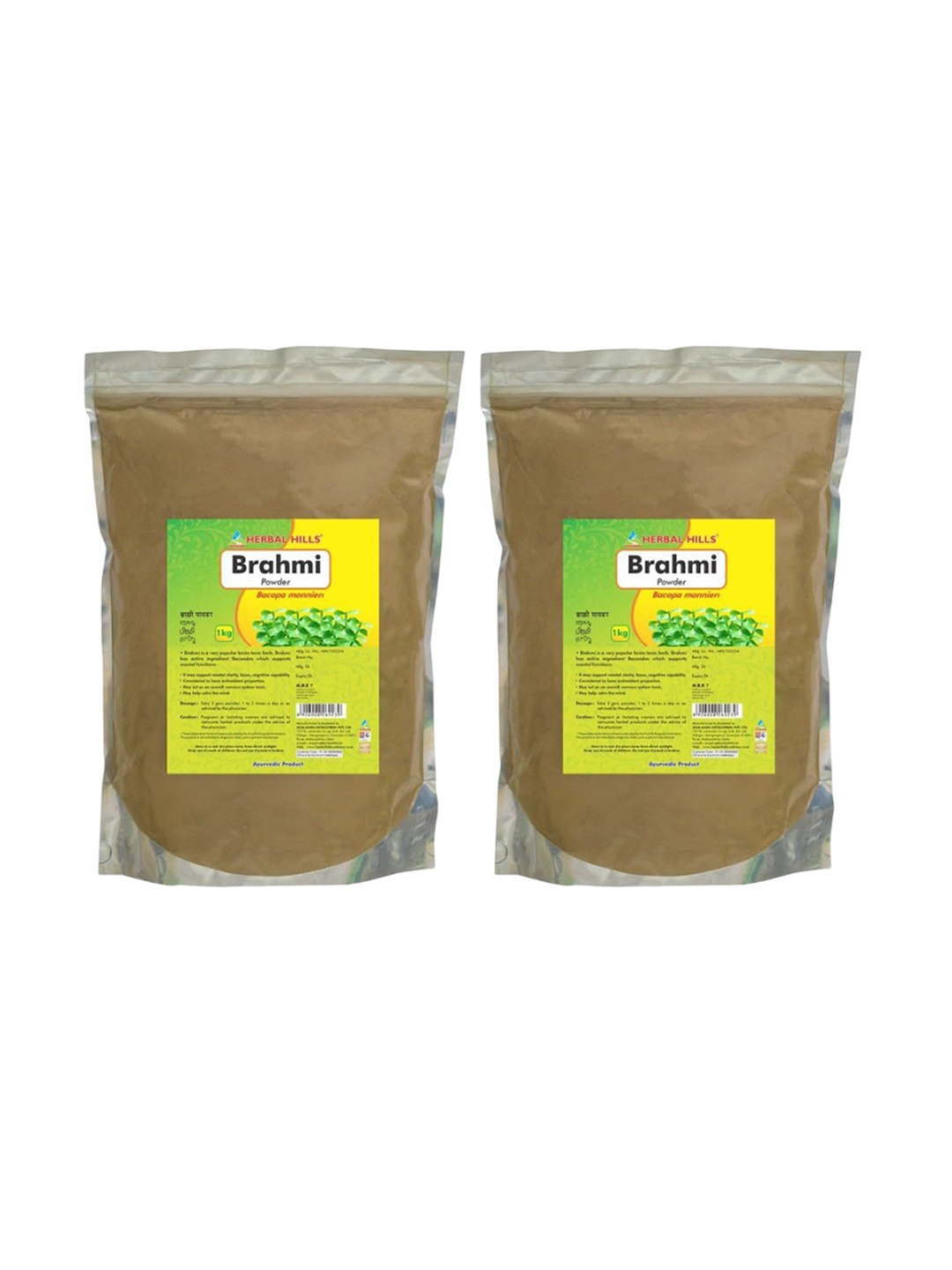 

Herbal Hills Brahmi Powder (Brahmi Powder_PO2_1 Kg each), White