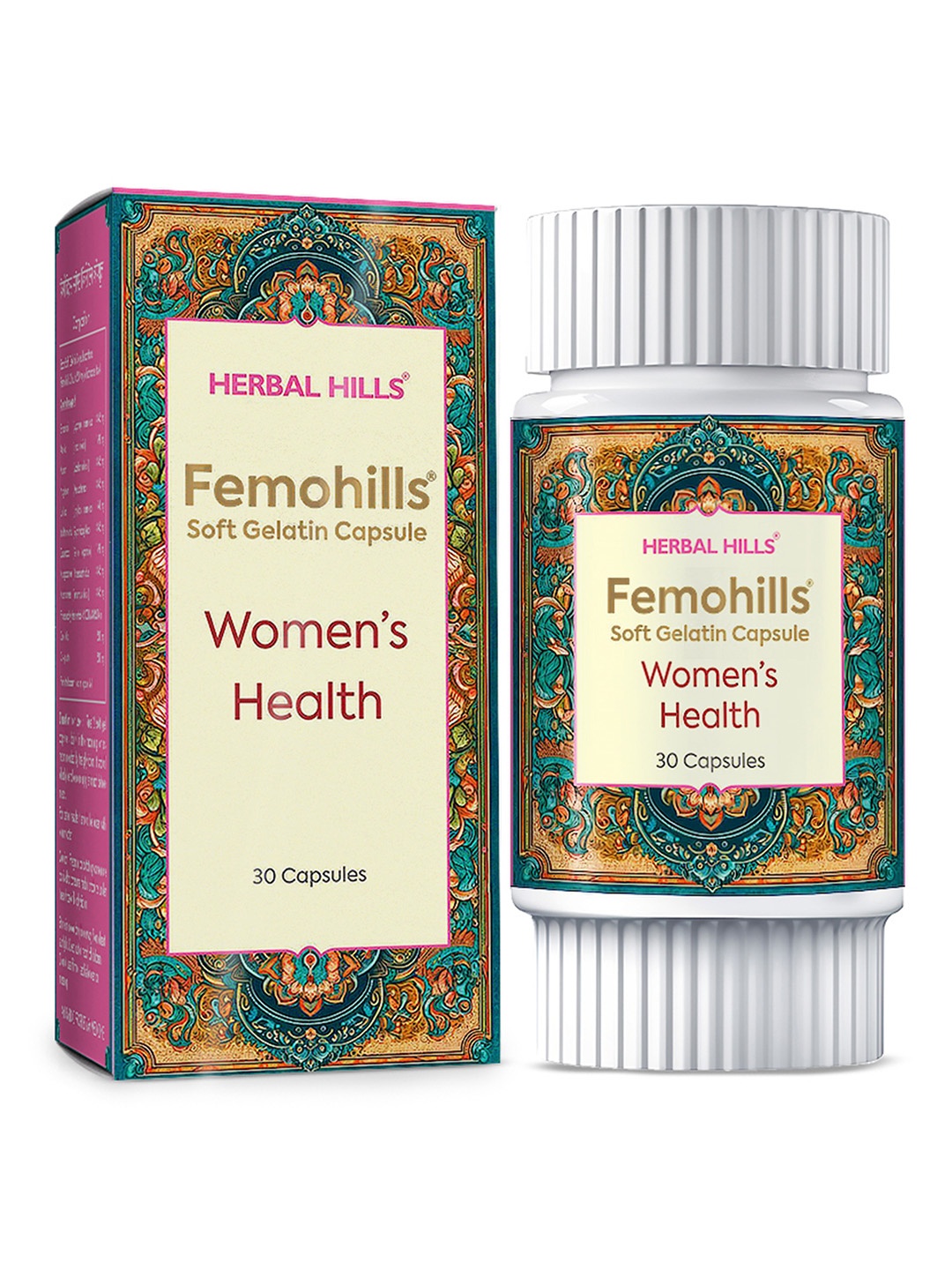 

Herbal Hills Set Of 2 Femohills Womens Health Capsules - 30 Capsules Each, White