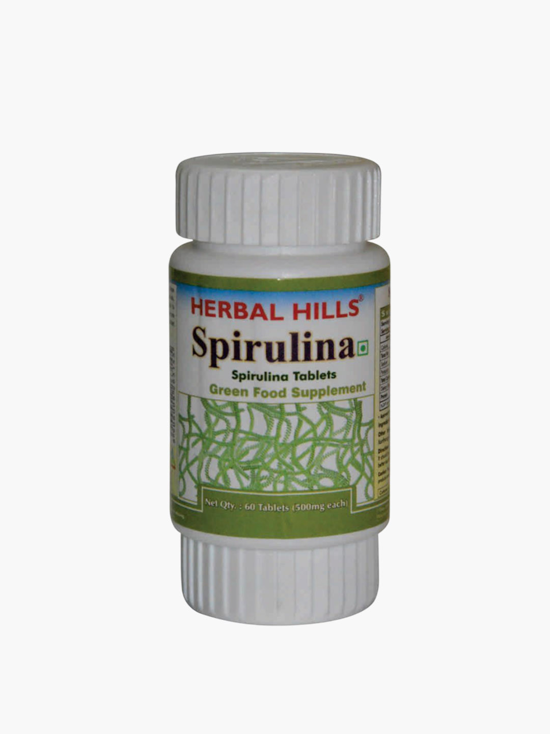 

Herbal Hills Spirulina 500mg Tablet - 60 Tablets, White