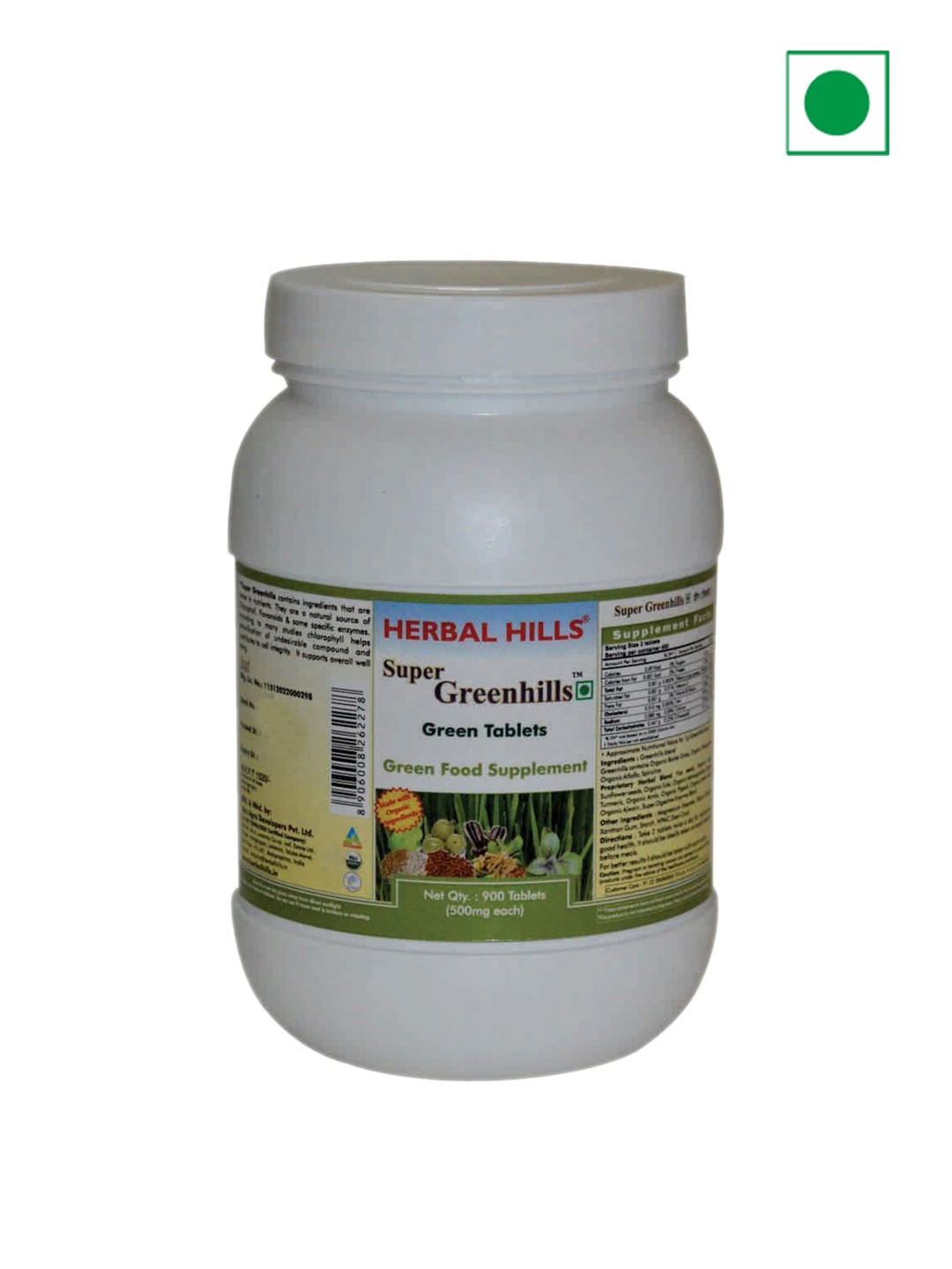 

Herbal Hills Greenhills Tablets - 900 Tablets, White