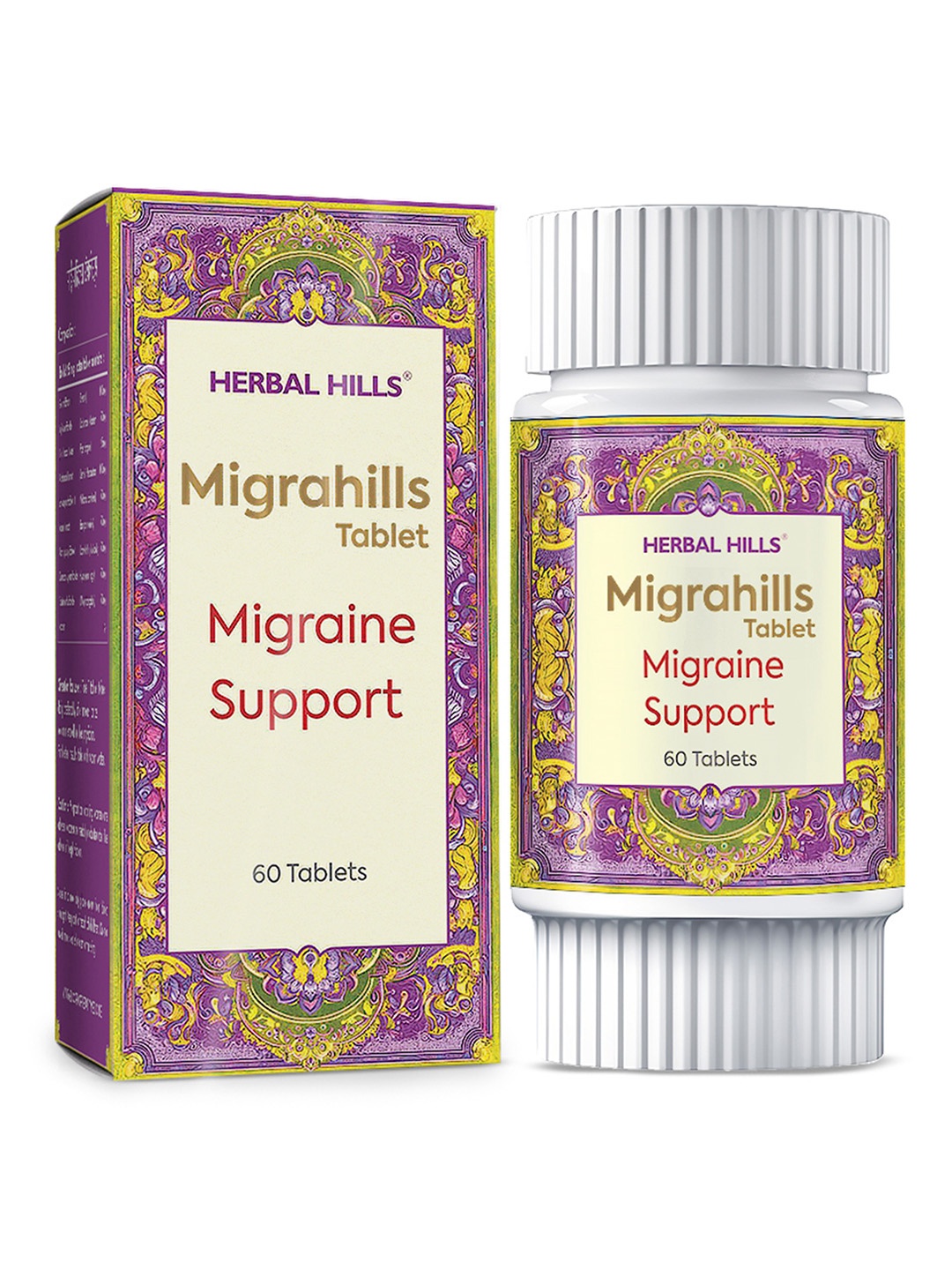 

Herbal Hills Migrahills Tablets (60 Tablets (Pack of 4)), White