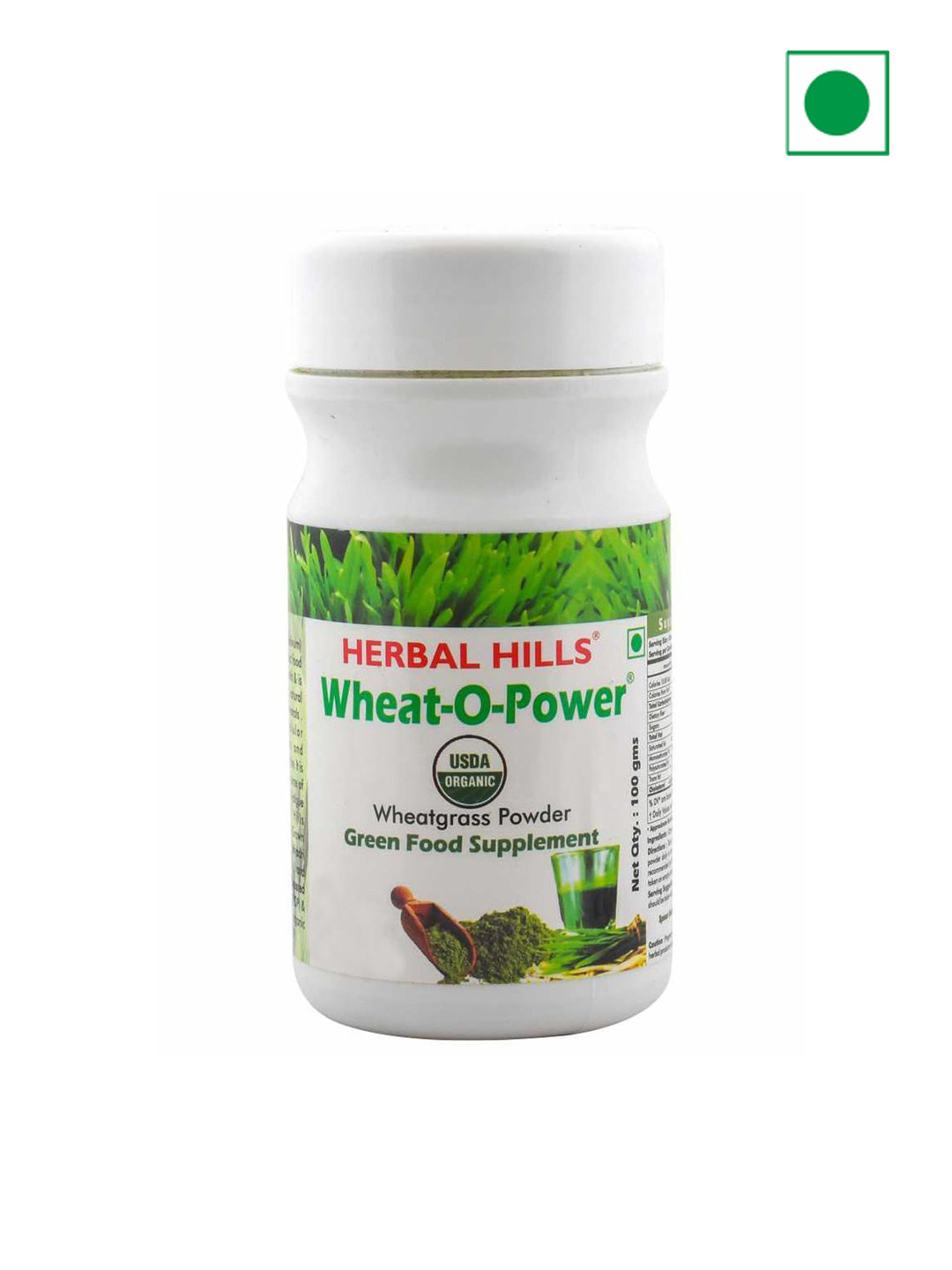 

Herbal Hills Wheatgrass Powder (100 Gram Pack of 1), White