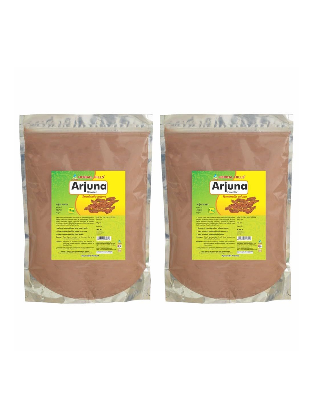 

Herbal Hills Arjuna Powder (1 kg Pack of 2), White