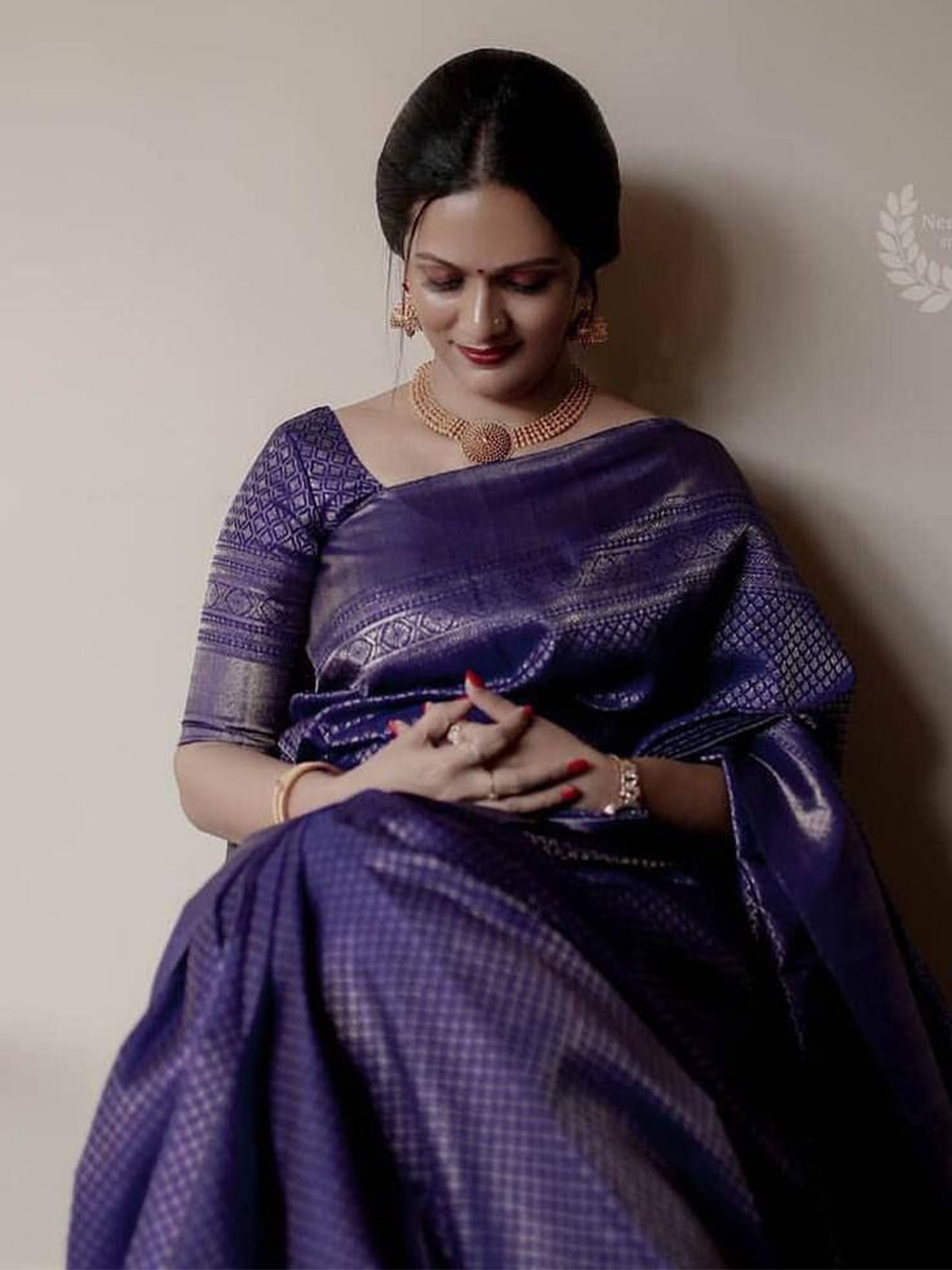 

Marziyaa Woven Design Zari Banarasi Saree, Blue