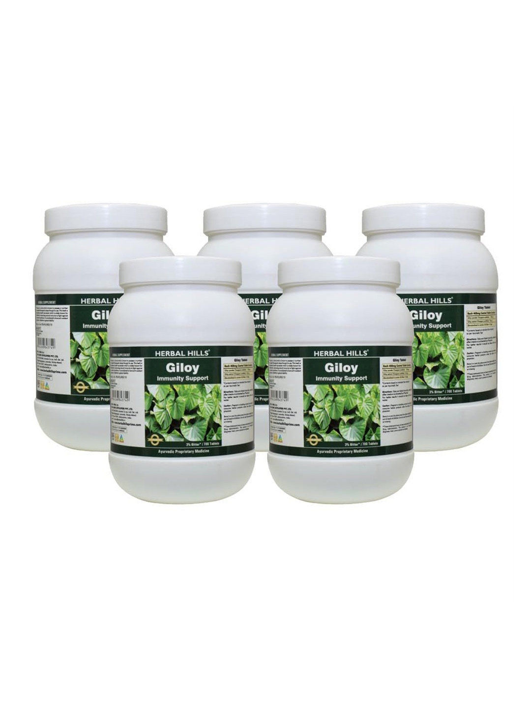

Herbal Hills Giloy Guduchi Tablets (700 Count Pack of 5), White