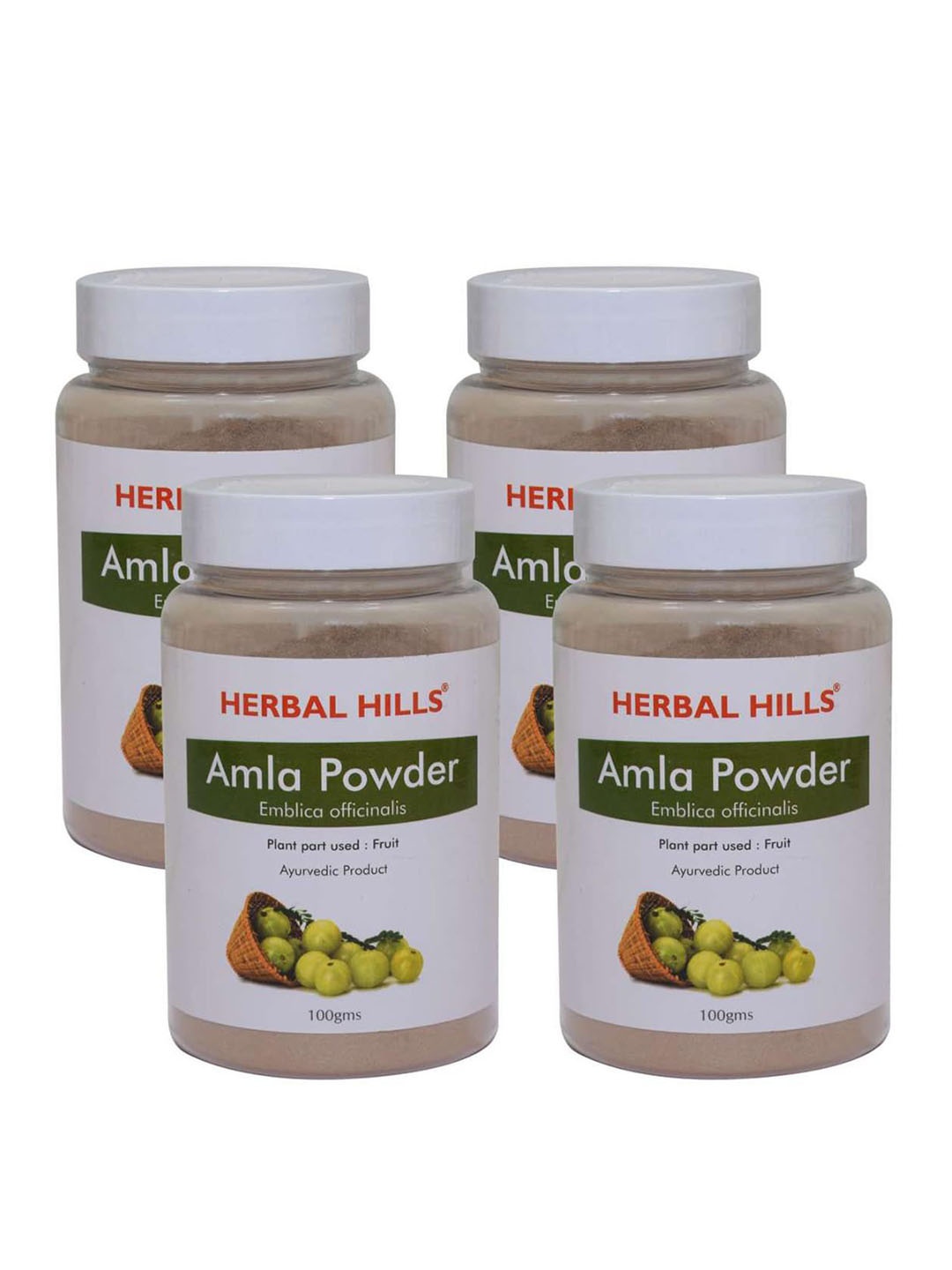 

Herbal Hills Amla Powder (100 Gram Pack of 4), White