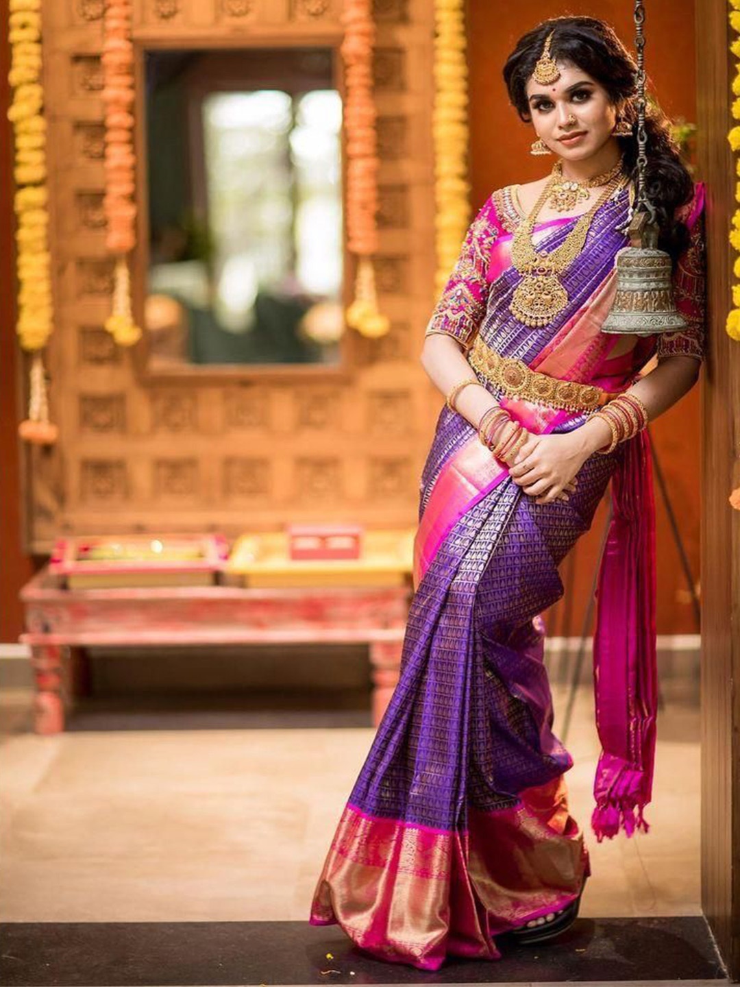 

Marziyaa Woven Design Zari Banarasi Saree, Purple