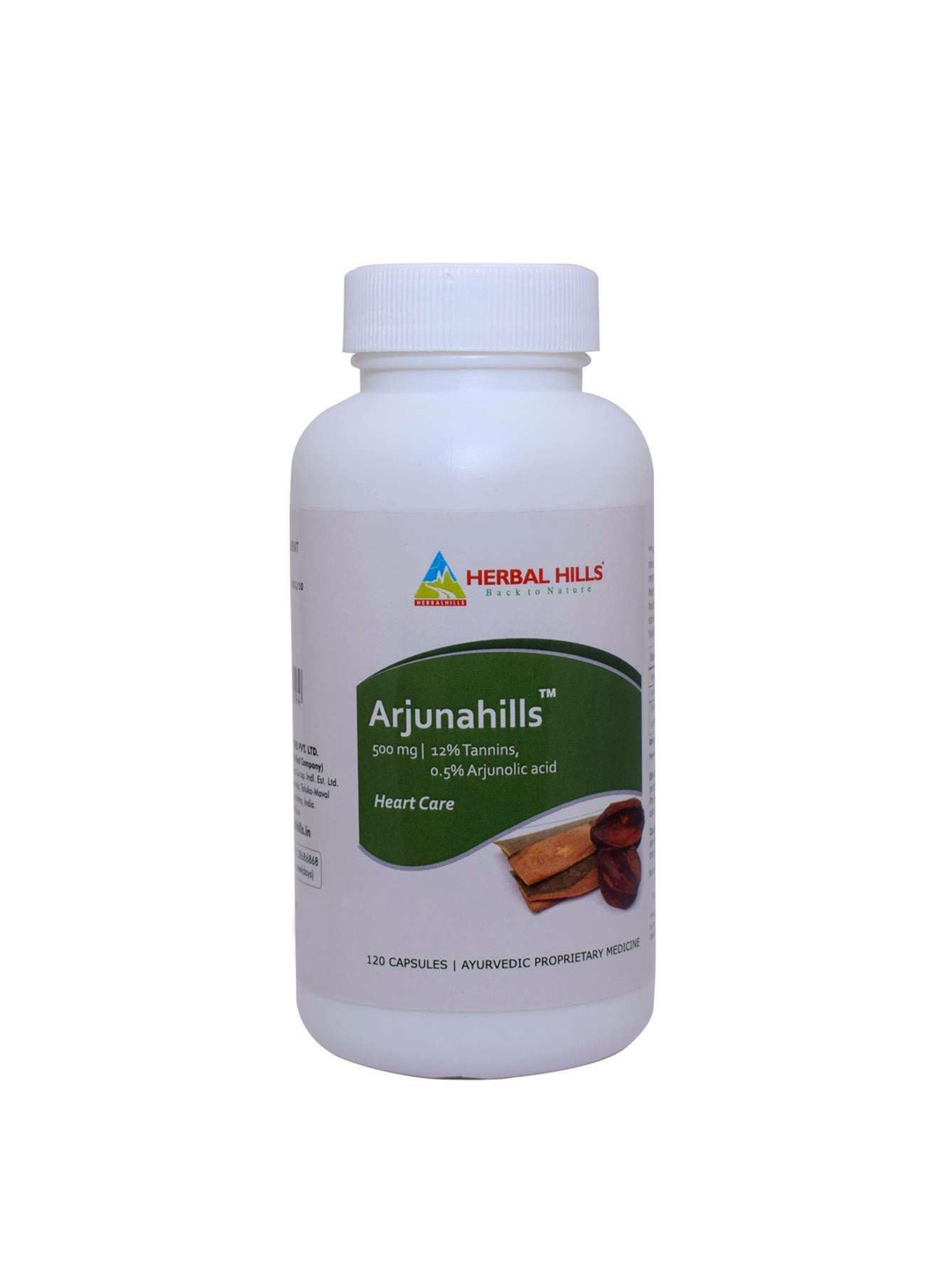 

Herbal Hills Arjuna Capsules 120 Count, White