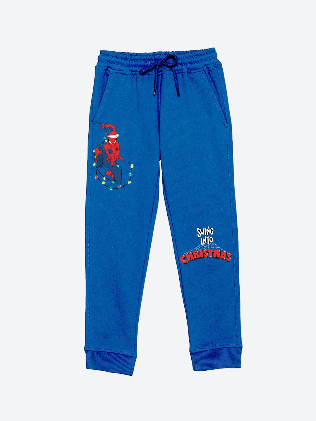 

YK Marvel Boys Printed Mid Rise Joggers, Blue