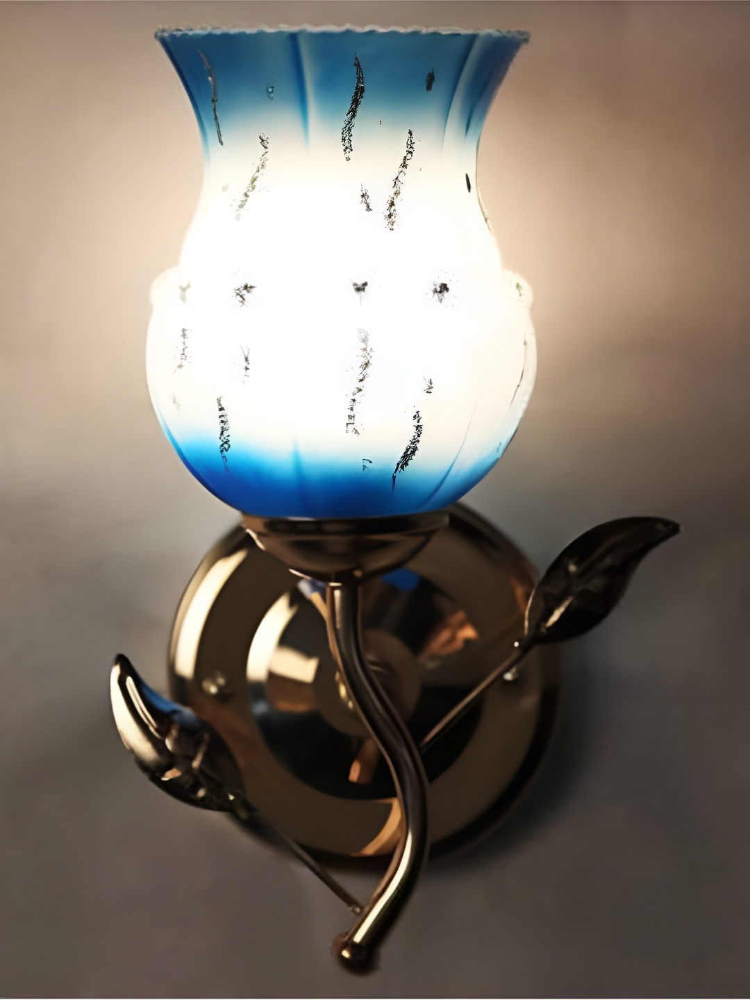 

Afast White & Blue Printed Metal Abstract Shaped Wall Lamp