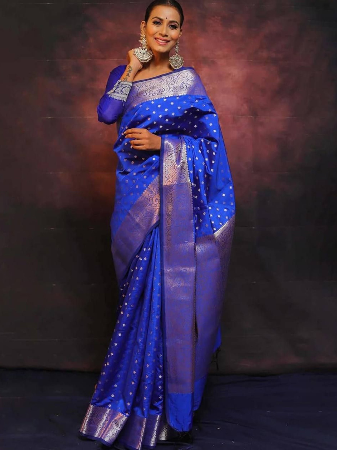 

Marziyaa Woven Design Zari Banarasi Saree, Blue