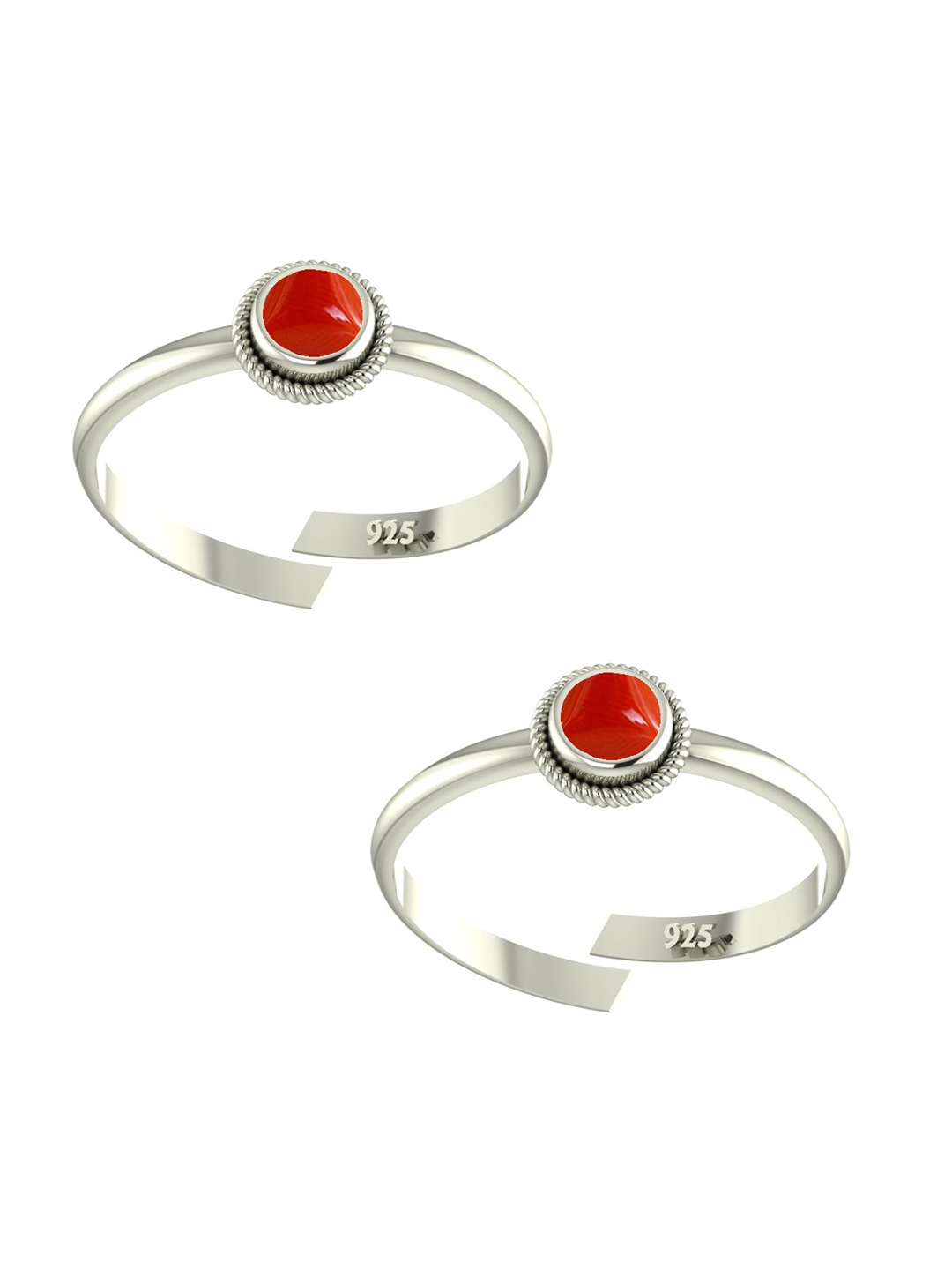 

Peenzone Jewellers 925 Sterling Silver Plated Cubic Zirconia Stone Studded Toe Rings