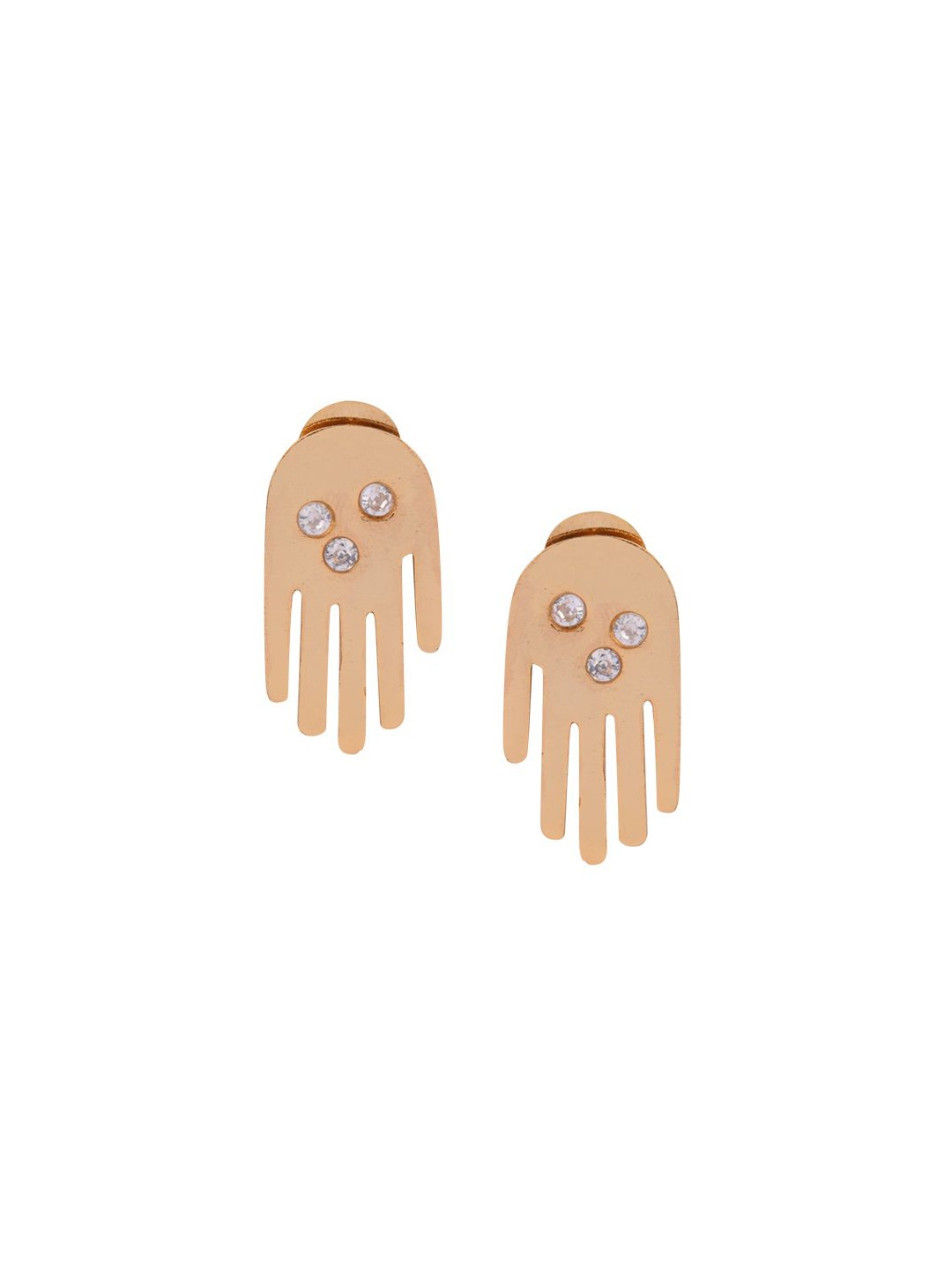 

Ethnic Andaz Gold-Plated American Diamond Classic Shaped Studs