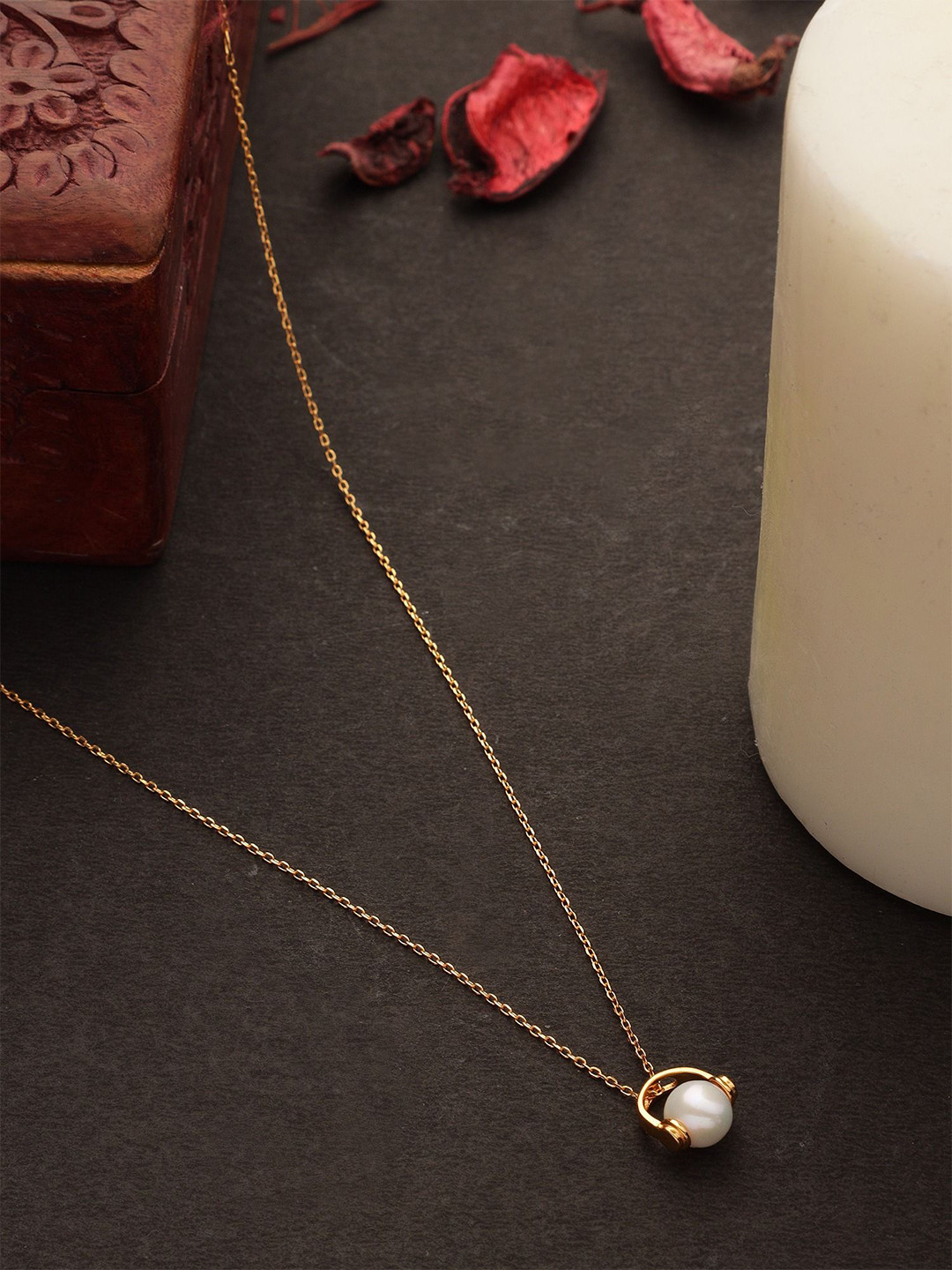 

DIAVO 925 Sterling Silver Gold-Plated Beaded Chain