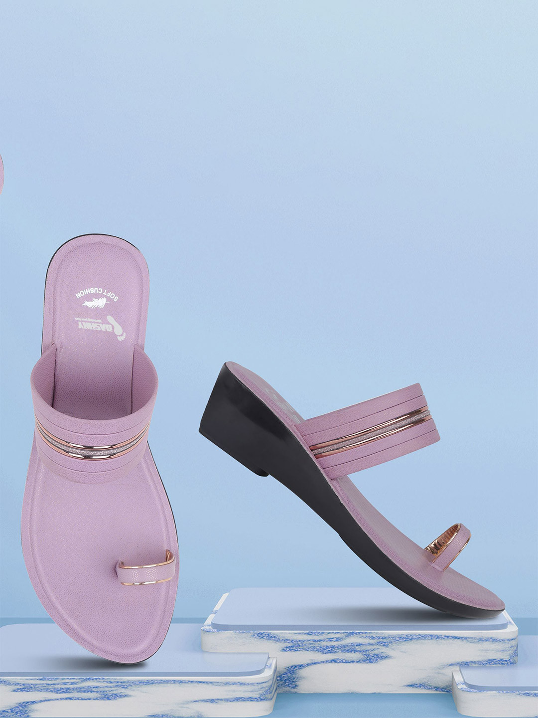 

DASHNY Women Wedge Sandals, Lavender