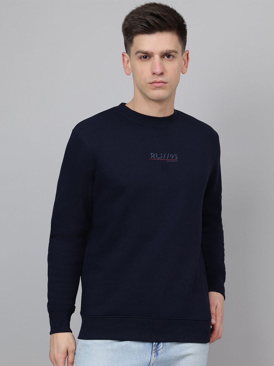 

Richlook Men Round Neck Sweatshirt, Navy blue