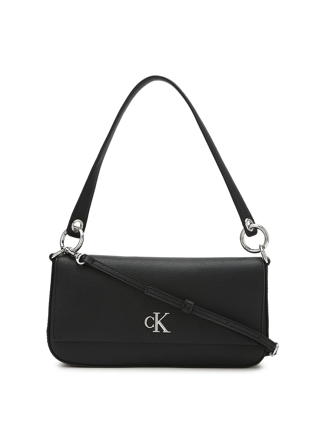 

Calvin Klein Women Solid Structured Sling Bag, Black