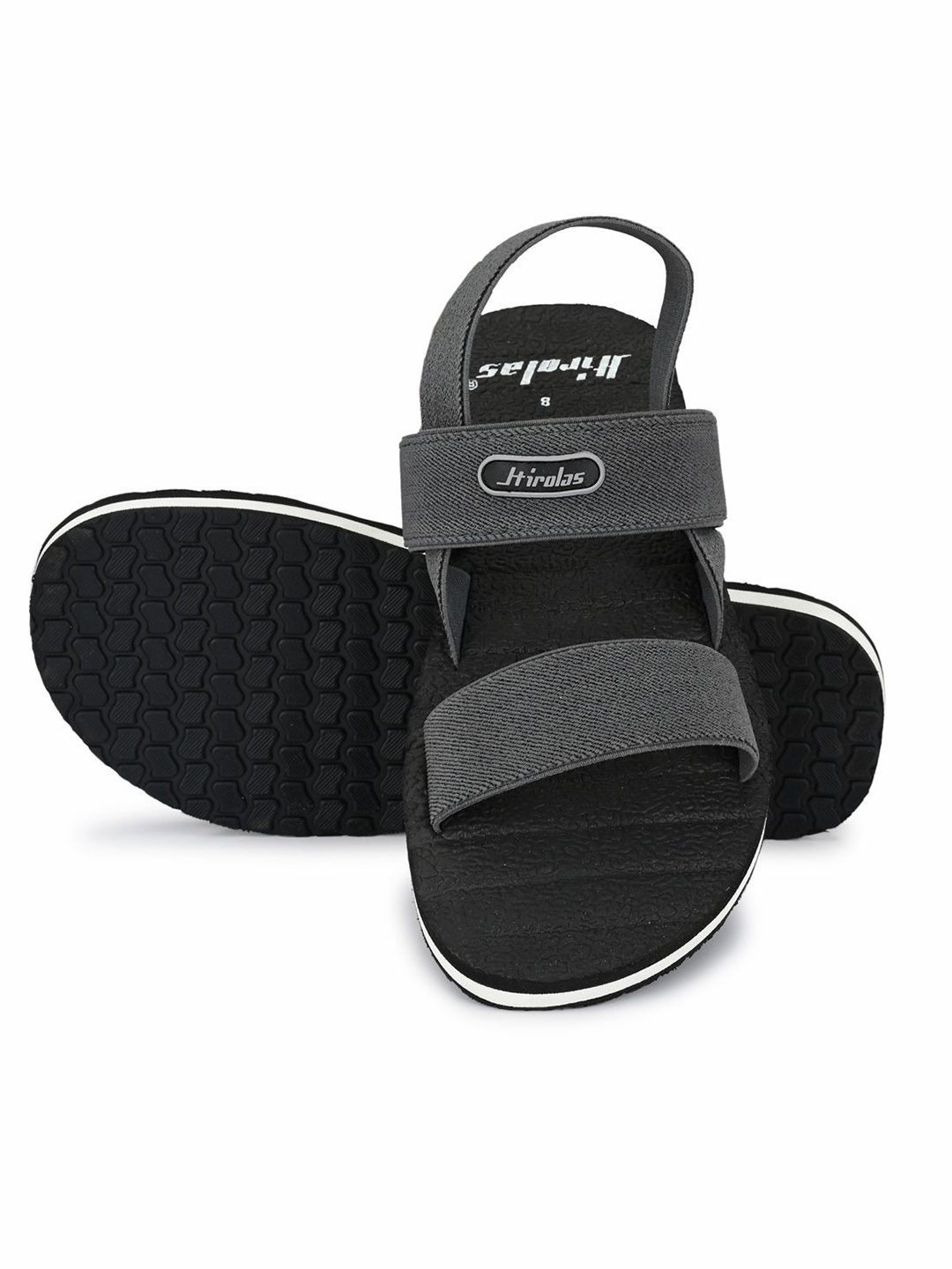 

HIROLAS Men Comfort Trendy Fabrication Flip-Flops Elasticated comfortable Slippers Sandals, Grey