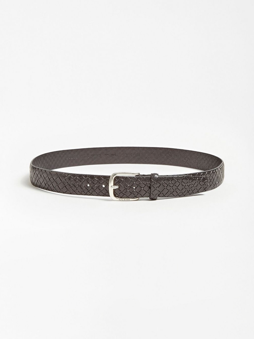 

GUESS Men Textured Leather Belt, Black