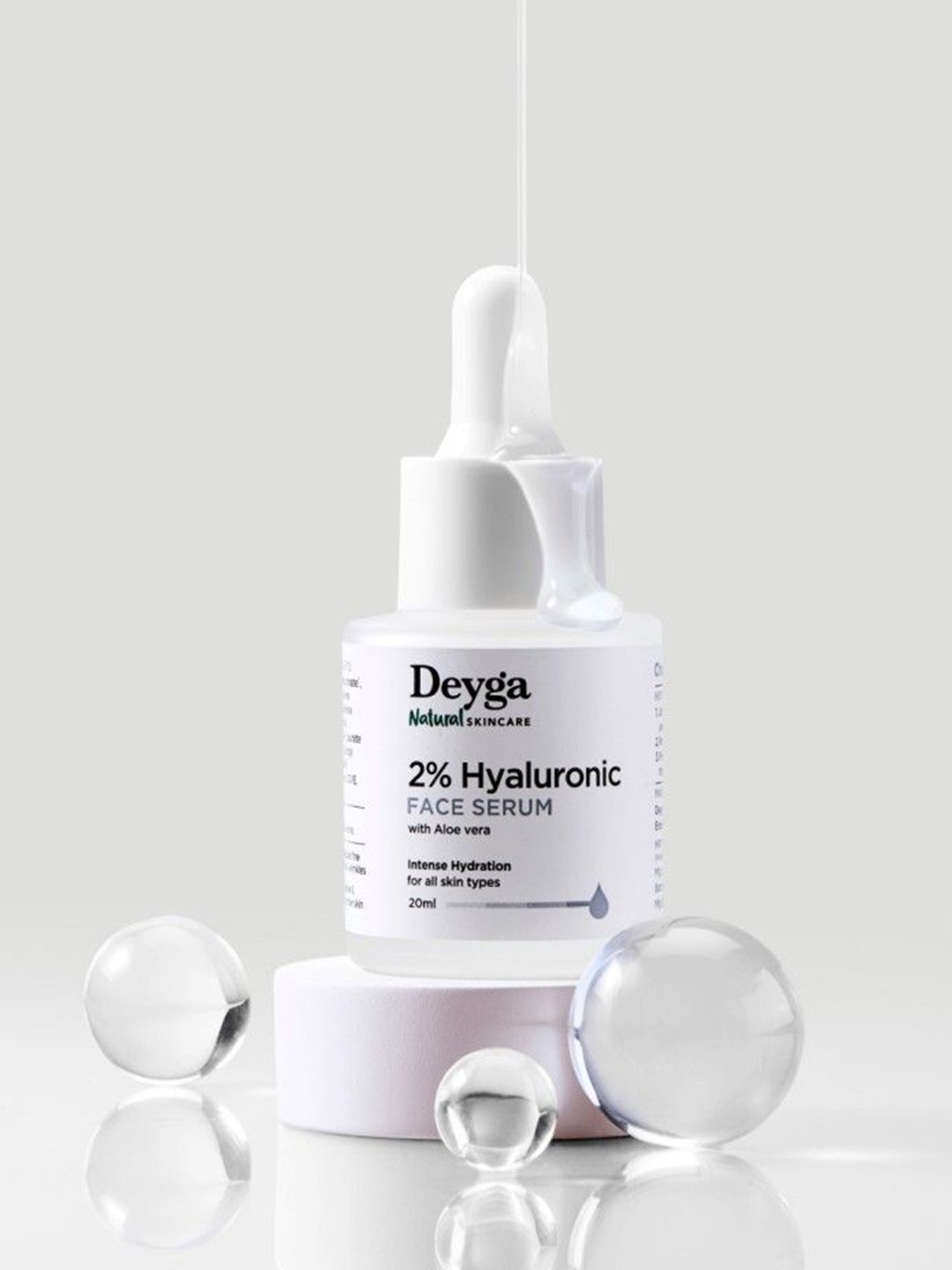 

Deyga Organics 2% Hyaluronic Face Serum with Aloe Vera - 20 ml, White