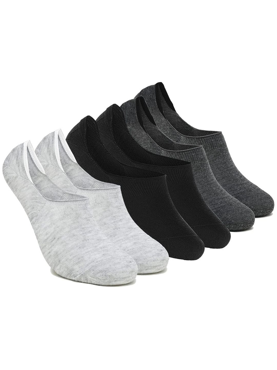 

Xjarvis Unisex Pack Of 3 Assorted Anti-Slip No Show Low Cut Loafer Socks, Black