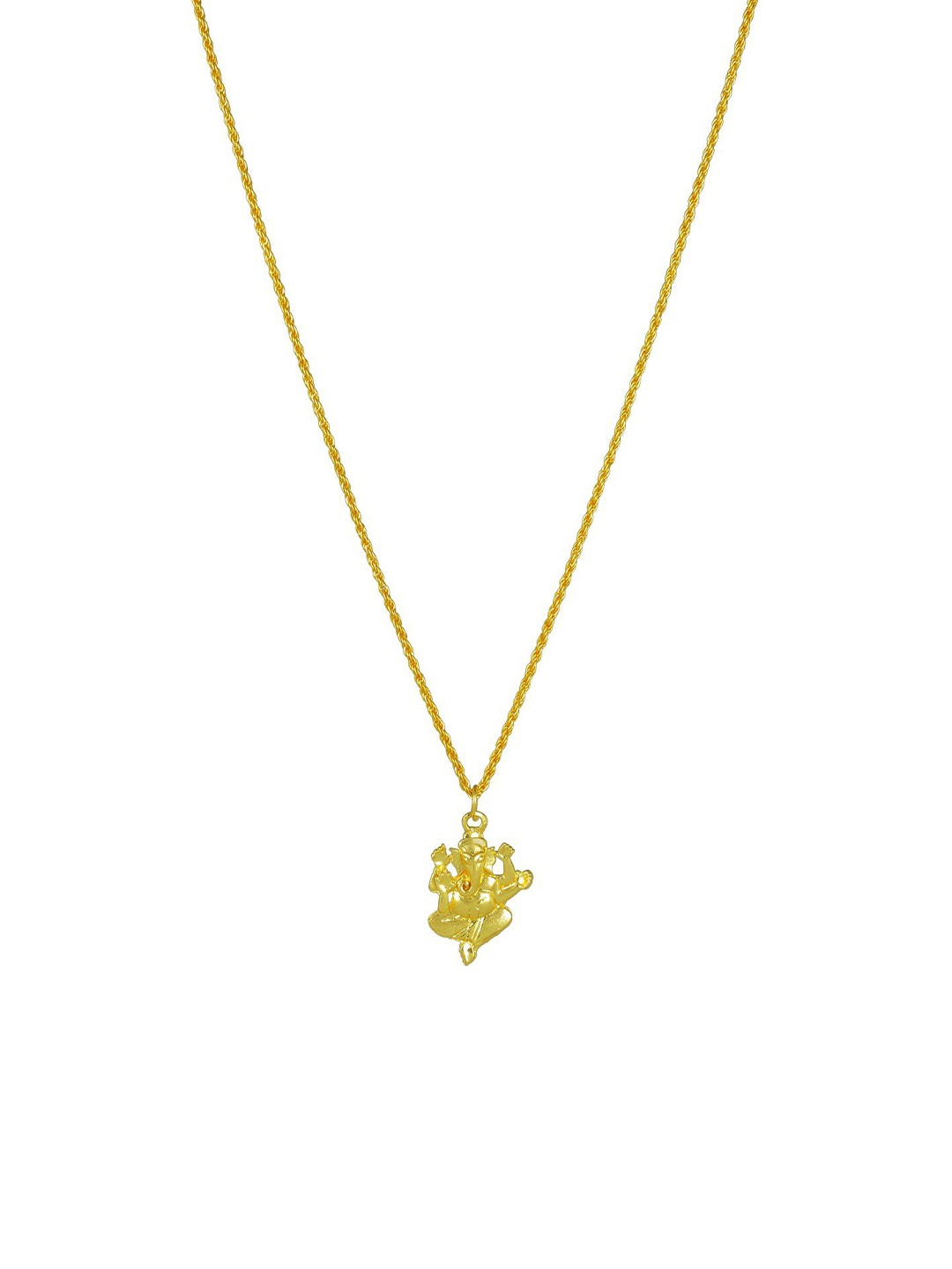 

MEMOIR Unisex Gold-Plated Temple Pendant With Chain